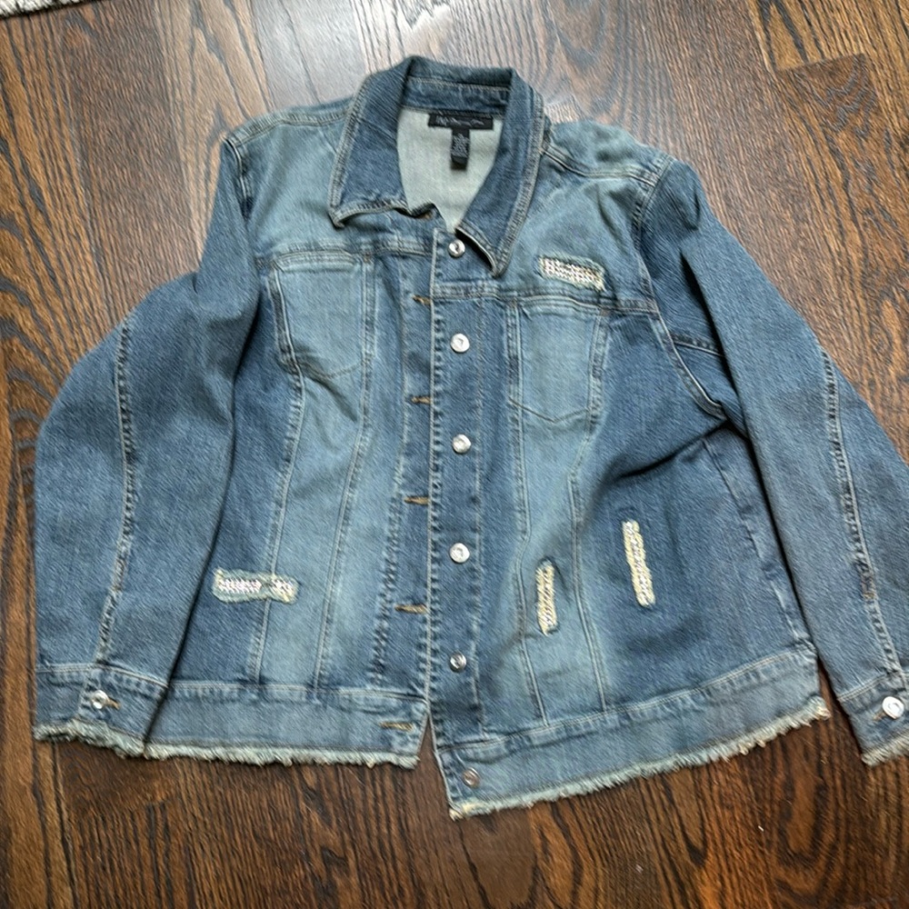 Women INC embellished 2X jean jacket